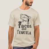 Mexicaanse taco's & tequilla bruidsmids vrijgezell t-shirt (Voorkant)