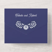 Mexicaanse Talavera All in One met QR All In One Uitnodiging (Achterkant)