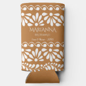 Mexicaanse talavera bruidsmeisjes geschenken geper seltzer blikjeskoeler (Achterkant)