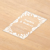 Mexicaanse Talavera bruiloft Acryl Uitnodigingen (Laagn)