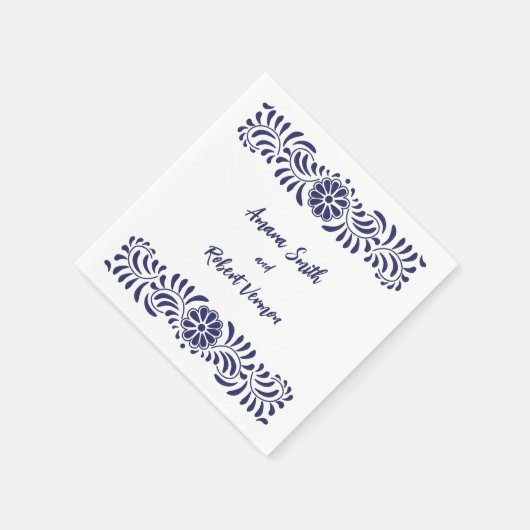 Mexicaanse Talavera bruiloft Servet (Hoek)