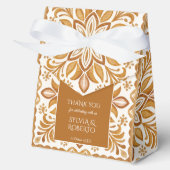 Mexicaanse Talavera bruin elegante bruiloft Bedankdoosjes (Voorkant)