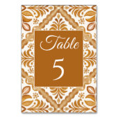 Mexicaanse Talavera bruin elegante bruiloft Kaart (Achterkant)