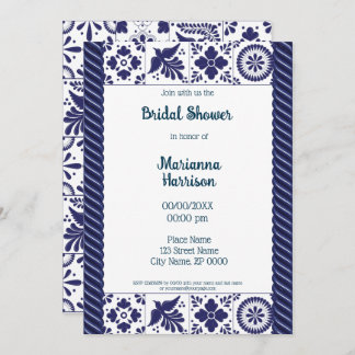 Mexicaanse Talavera Design Bridal Shower Kaart
