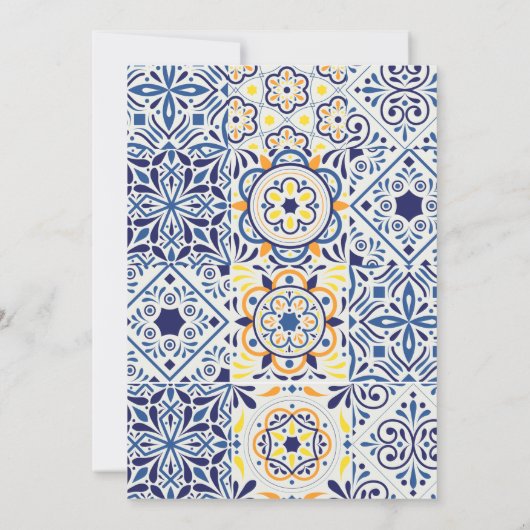 Mexicaanse Talavera Design Bridal Shower Kaart (Achterkant)