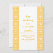 Mexicaanse Talavera Design Bruiloft Kaart (Voorkant)