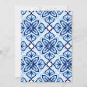 Mexicaanse Talavera Design Bruiloft Kaart (Achterkant)