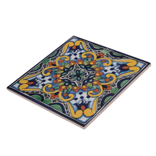 Mexicaanse Talavera Design Ceramic Photo Tile Tegeltje (Zijkant)