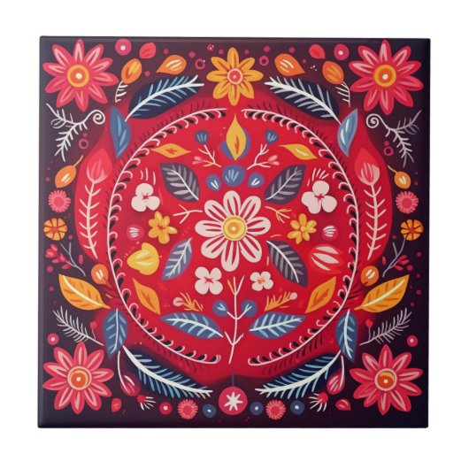 Mexicaanse Talavera Hacienda Style Tegel Azulejo Tegeltje (Voorkant)