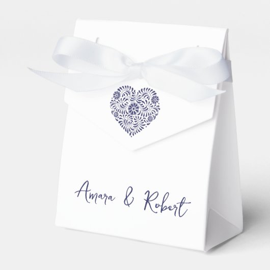 MEXICAANSE TALAVERA hart Bedankdoosjes (Voorkant Zijde)