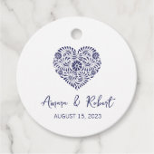 Mexicaanse Talavera hart Bedankjes Labels (Voorkant)