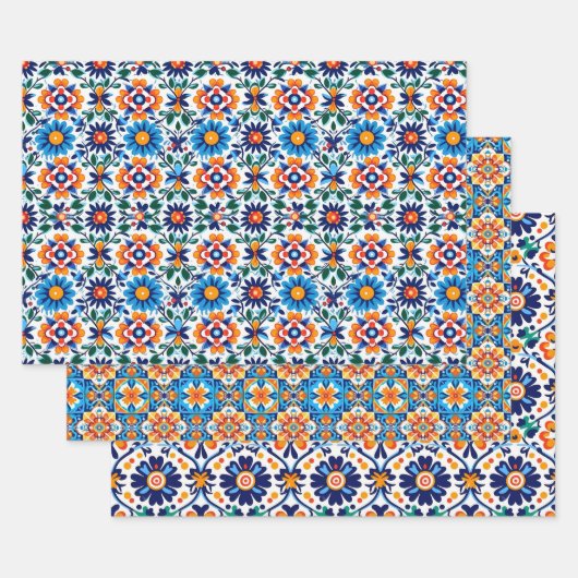 Mexicaanse Talavera inpakpapier Vel (Set)