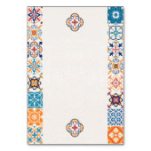 Mexicaanse Talavera Kleurrijke Floral Fiesta bruil Kaart (Achterkant)