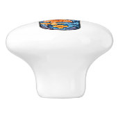Mexicaanse Talavera Kruis Keramische Knop (Zijkant)