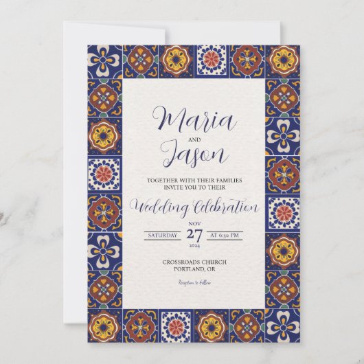 Mexicaanse Talavera Majolica Kleurrijke Classic We Kaart (Voorkant)