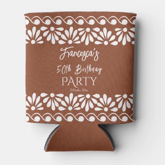 Mexicaanse talavera partij geeft de voorkeur aan m blikjeskoeler (Voorkant)