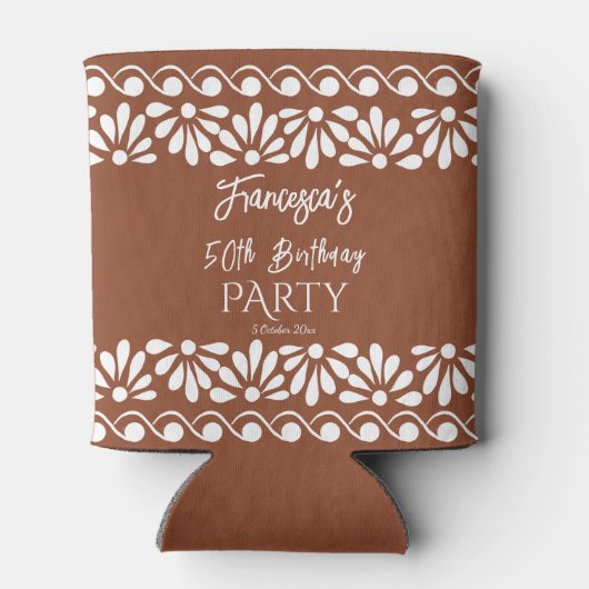 Mexicaanse talavera partij geeft de voorkeur aan m blikjeskoeler (Achterkant)