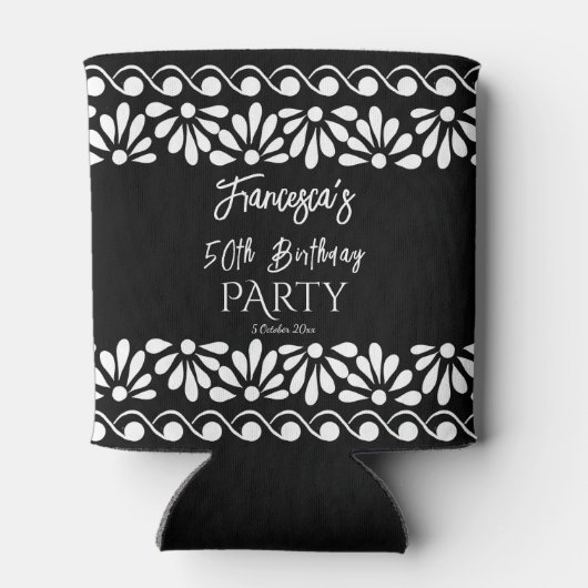 Mexicaanse talavera partij geeft de voorkeur aan m blikjeskoeler (Achterkant)