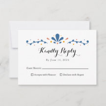 Mexicaanse Talavera Response Kaart, RSVP-kaart