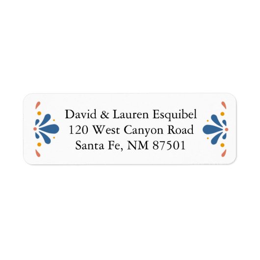 Mexicaanse Talavera Return Address Labels (Voorkant)