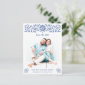 MEXICAANSE TALAVERA SAVE THE DATE BRIEFKAART (Staand voorkant)