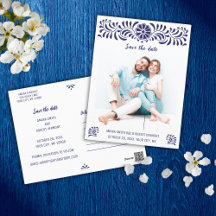 MEXICAANSE TALAVERA SAVE THE DATE BRIEFKAART