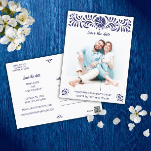 MEXICAANSE TALAVERA SAVE THE DATE BRIEFKAART