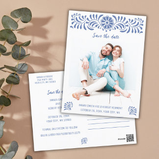 MEXICAANSE TALAVERA SAVE THE DATE BRIEFKAART