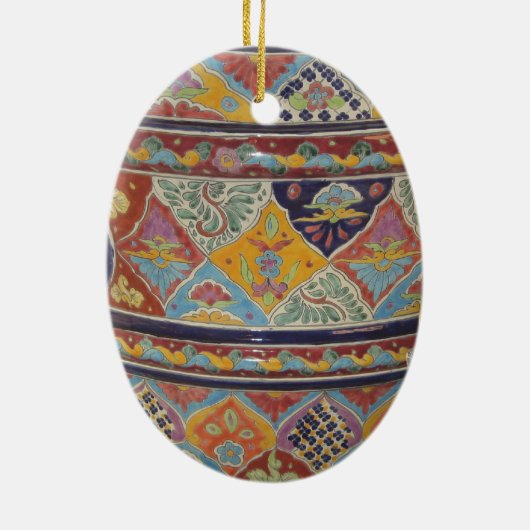Mexicaanse Talavera-stijl Keramisch Ornament (Achterkant)