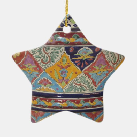 Mexicaanse Talavera-stijl Keramisch Ornament (Voorkant)