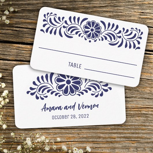 Mexicaanse talavera-stijl plaatskaartje