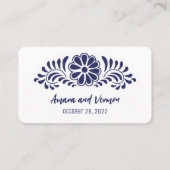 Mexicaanse talavera-stijl plaatskaartje (Achterkant)