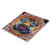 Mexicaanse Talavera-stijl zon Tegeltje (Zijkant)