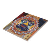 Mexicaanse Talavera-stijl zon Tegeltje (Zijkant)