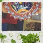 Mexicaanse Talavera-stijl zon Theedoek (Gevouwen)