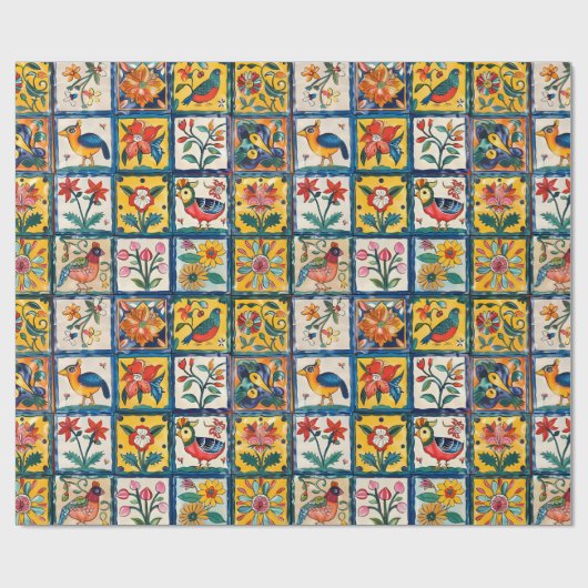 Mexicaanse Talavera Tegel Pottery Cadeaupapier (Vlak)