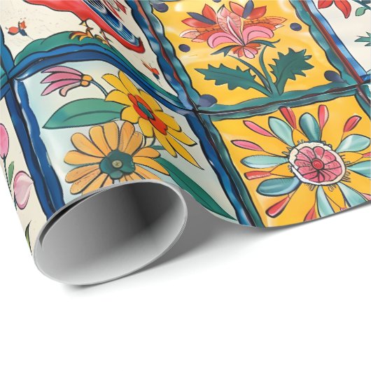 Mexicaanse Talavera Tegel Pottery Cadeaupapier (Rol Hoek)