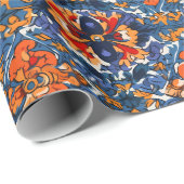 Mexicaanse Talavera Tegel Pottery Oranje Blue Cadeaupapier (Rol Hoek)