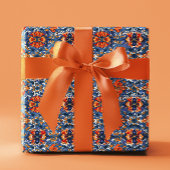 Mexicaanse Talavera Tegel Pottery Oranje Blue Cadeaupapier