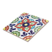 Mexicaanse Talavera-tegel (rood, groen, geel, blau Tegeltje (Zijkant)