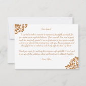 Mexicaanse talavera terracotta bruidsdouche bedankkaart (Achterkant)