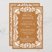 Mexicaanse talavera terracotta bruidsdouche kaart (Voorkant / Achterkant)