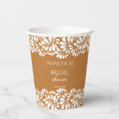 Mexicaanse talavera terracotta bruidsdouche monogr papieren bekers (Achterkant)