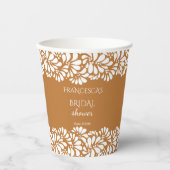 Mexicaanse talavera terracotta bruidsdouche monogr papieren bekers (Voorkant)
