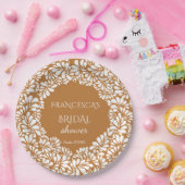 Mexicaanse talavera terracotta bruidsdouche monogr papieren bordje (Feest)