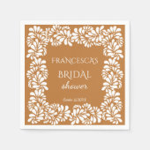 Mexicaanse talavera terracotta bruidsdouche monogr servet (Voorkant)