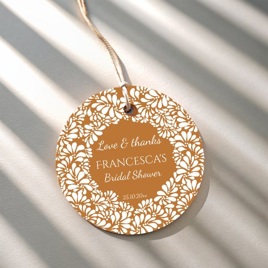 Mexicaanse talavera terracotta bruidsshower favor bedankjes labels