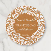 Mexicaanse talavera terracotta bruidsshower favor bedankjes labels (Voorkant)