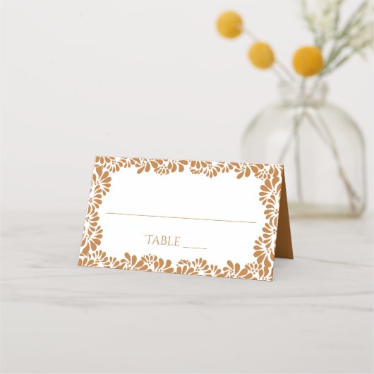 Mexicaanse Talavera terracotta bruiloft Plaatskaartje (Voorkant)