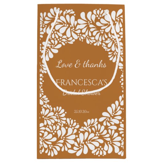 Mexicaanse talavera terracotta vrijgezellenfeest g klein cadeauzakje (Achterkant)